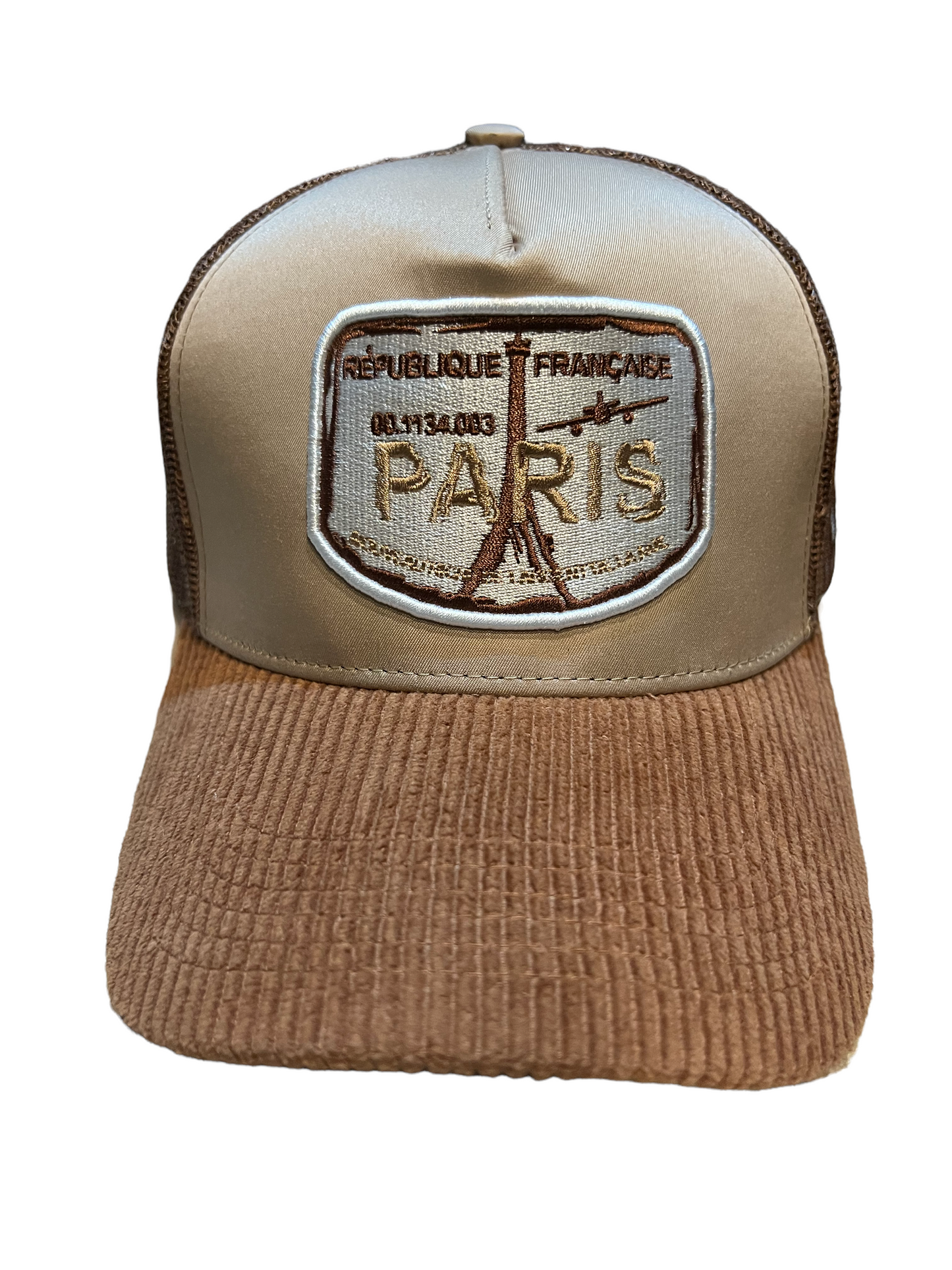 Paris With Love Corduroy Bill snap back